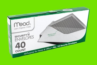 mead envelopes on a green background