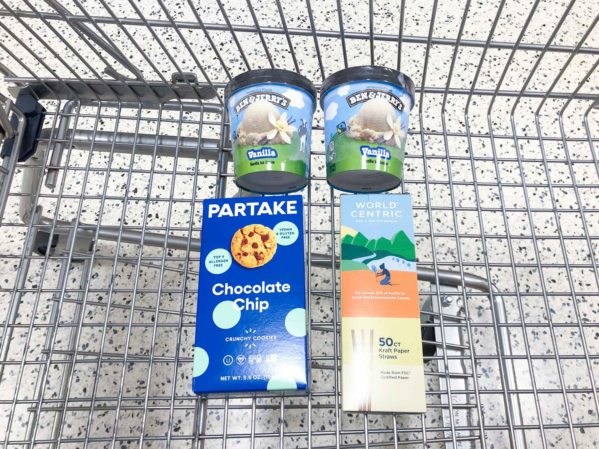publix shopping haul world centric straws ben and jerrys ice cream partake cookies 1