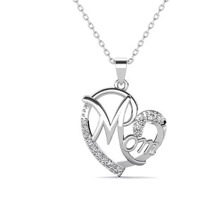 Cate & Chloe Mom Heart Necklace