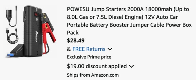 Cart jump starter