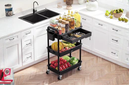 3-Tier Rolling Cart B0FMDMLBCV