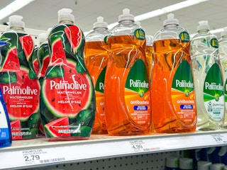 palmolive dish soap sitting on a target shelf