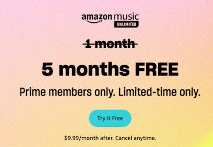 Amazon Music Unlimited 5-Month Membership