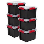 Sterilite Gasket Seal Tote 6-Pack