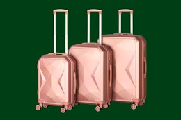 Limited Stock: $267 Hardside Luggage Set, Now $80 at The Home Depot card image