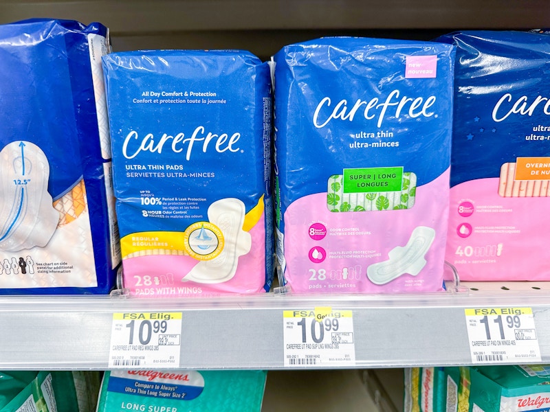 carefree pads walgreens