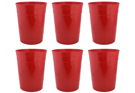 Red Cup Trash Cans 6-Pack