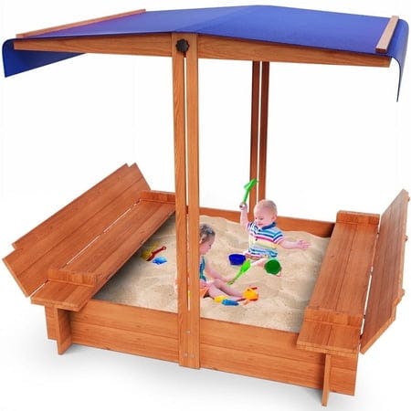 Wooden Sandbox with Lid
