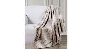 a faux fur throw