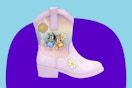 Stock image of the Bluey Toddler Daisy Light Up Cowboy Boots