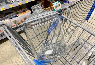 anchor hocking gallon glass jar in walmart cart