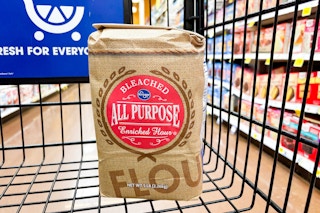kroger flour in shopping cart