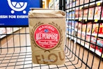 kroger flour in shopping cart