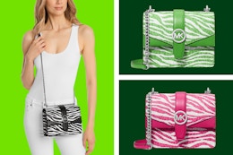 Michael Kors Zebra Crossbody Bag, as Low as $49 Shipped (Reg. $498) card image