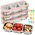 Stainless Steel Snack Containers 3-Pack