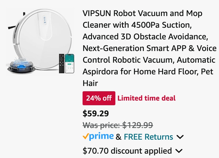 Robot Vacuum and Mop Combo