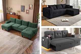 3 ;ifestyle images of sectional sofas