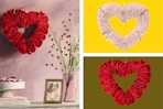 threshold valentine's day heart wreaths side by side