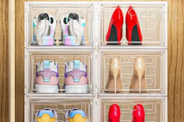 a 6 pack of shoe organizers