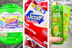 collage with gain, scott, and garnier products