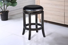 Lifestyle image of the Boraam Bar Stool in black