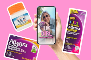 That Girl video on the KCL account and some Allegra and Xyzal products