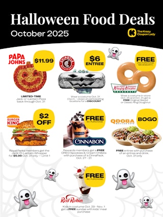 Halloween Food Deals 2025