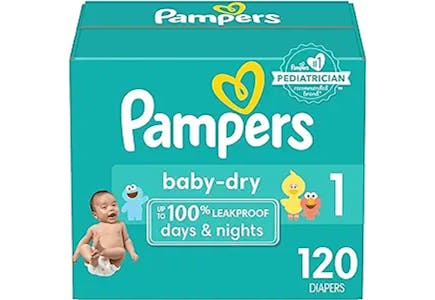 2 Pampers Baby Dry Diapers
