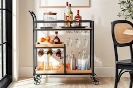 Hot Walmart Clearance Deal: $79 Better Homes & Gardens Bar Cart (Reg. $177) card image