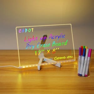 Acrylic Dry Erase Board With Light
