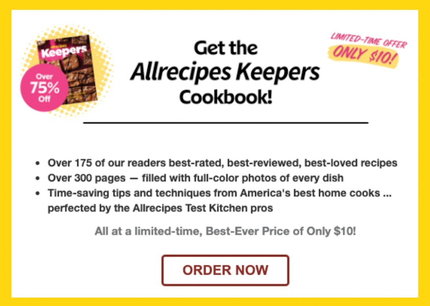 Allrecipes Keepers Cookbook Cart Image