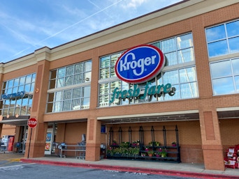 Outside front view of a Kroger store