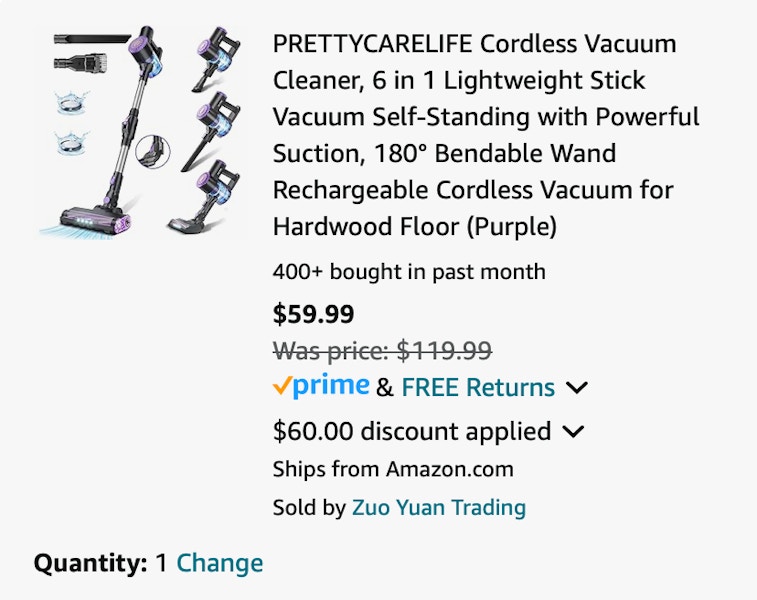 Amazon Cordless Vacuum Cleaner Purple 2024 2