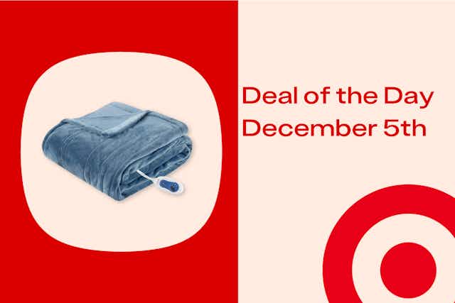 Target Deal of the Day: 30% Off Electric Blankets, 30% off Hot Wheels card image