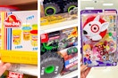 Play-Doh can, Monster Jam trucks, Polly Pocket Bullseye Target set