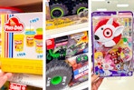 Play-Doh can, Monster Jam trucks, Polly Pocket Bullseye Target set