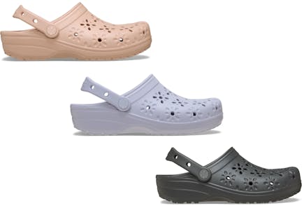 Crocs Adult Floral Cut-Out Clogs