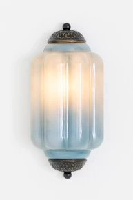 Milk Glass Sconce Light