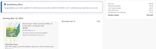 Bounty Amazon receipt