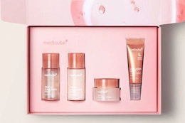 a set of medicube skincare items