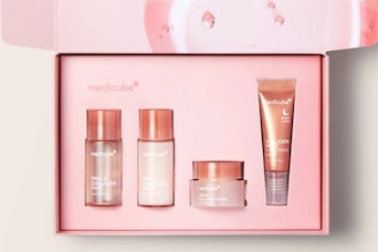 a set of medicube skincare items