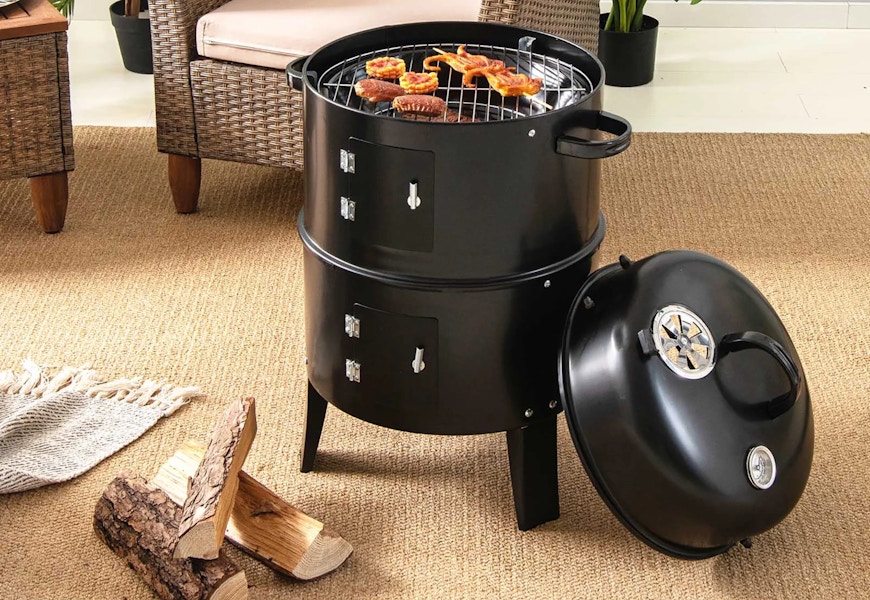 walmart costway charcoal smoker 1