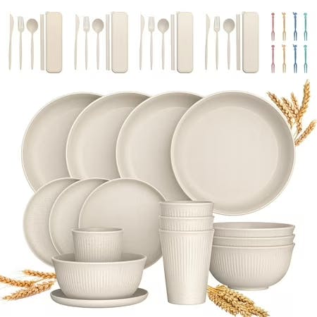 Wheat Straw Dinnerware Set