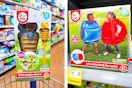 2 in-store photos taken at Walmart of Play Day toys: Bubble Torch & Body Bumbers