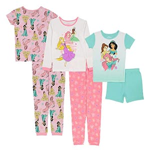 Disney Girls' 6-Piece Pajamas Set