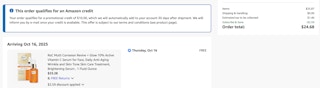 RoC Amazon receipt