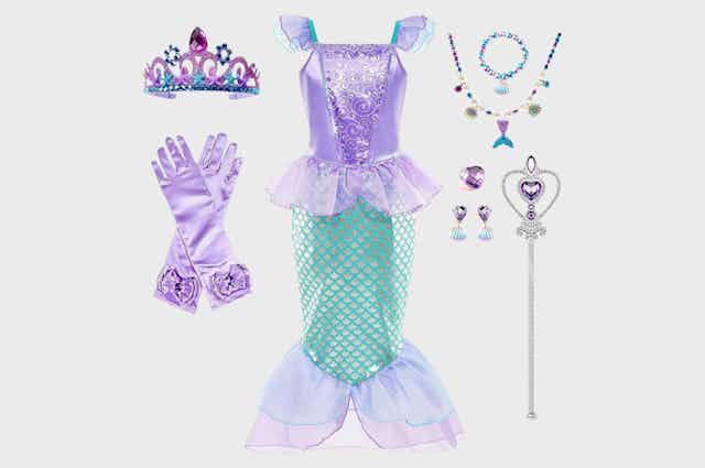 Disney The Little Mermaid Costume Set, Now $9.99 on Amazon card image