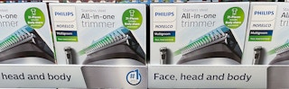 boxes of philips trimmers on shelf at costco