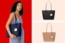 a kate spade tote with flower charm
