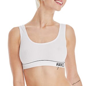 Hanes Women's Seamless Rib Crop Bralette